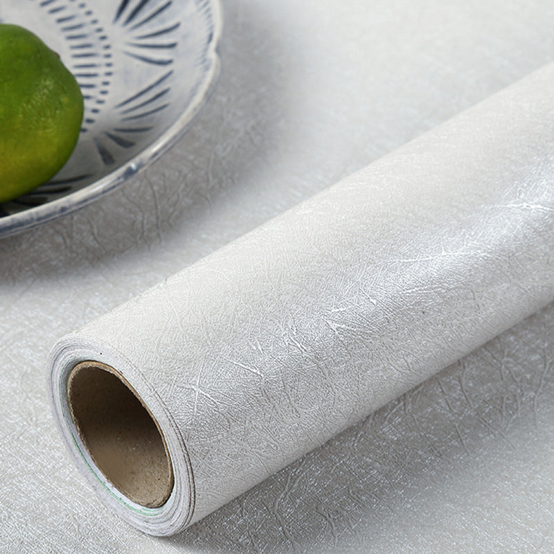 Peel off Plain Wallpaper Roll Scandinavian Style Non-Woven Wall Covering, 32.3 sq ft