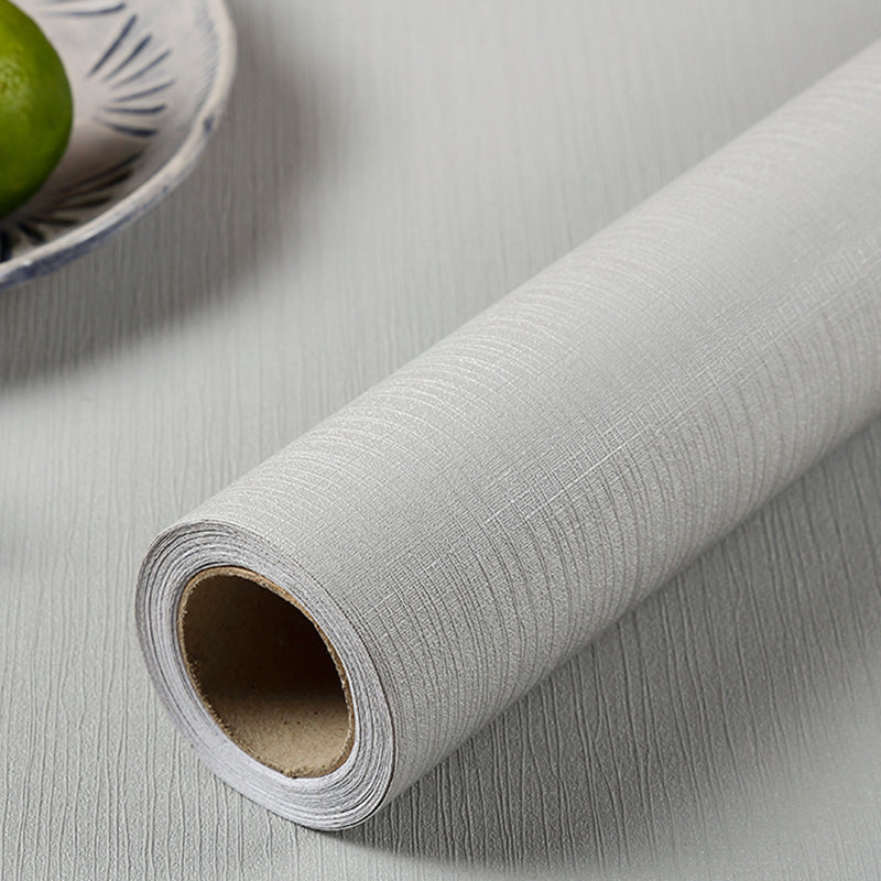 Peel off Plain Wallpaper Roll Scandinavian Style Non-Woven Wall Covering, 32.3 sq ft