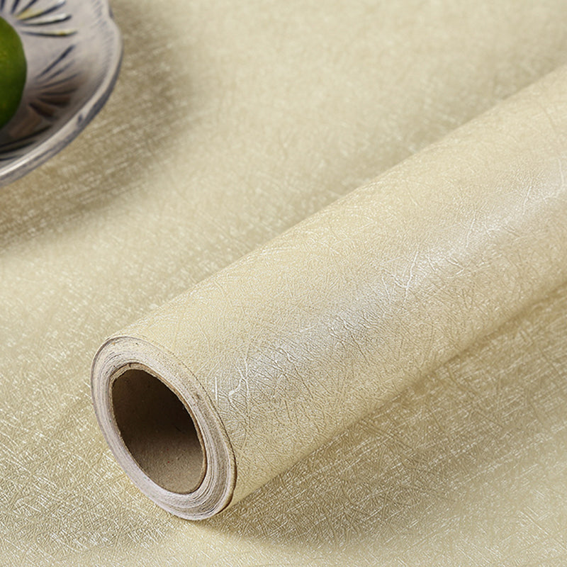 Peel off Plain Wallpaper Roll Scandinavian Style Non-Woven Wall Covering, 32.3 sq ft
