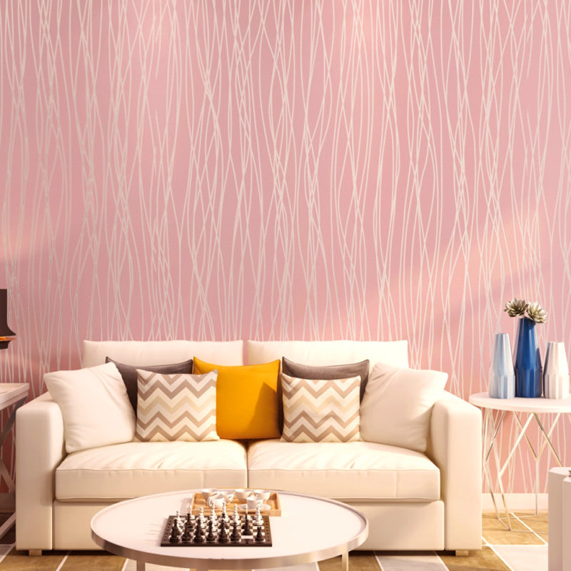 Modern Abstract Wallpaper Roll Non-Woven Self-Adhesive Pastel Color Wall Art for Living Room