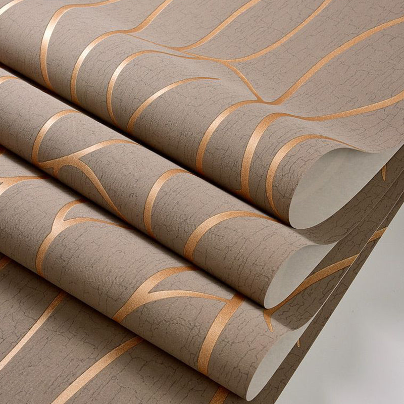 Pastel Color Stripe Wallpaper Roll Stain Resistant Wall Covering for Living Room