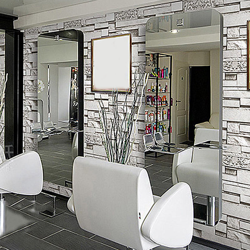 Bricked Pattern Wallpaper Roll Multiple Colors Industrial Chic Wall Art for Barbershop