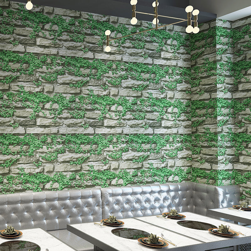 Wallpaper Roll Brick Print Multi Colored Industrial Fashion Non-Woven Wall Decor