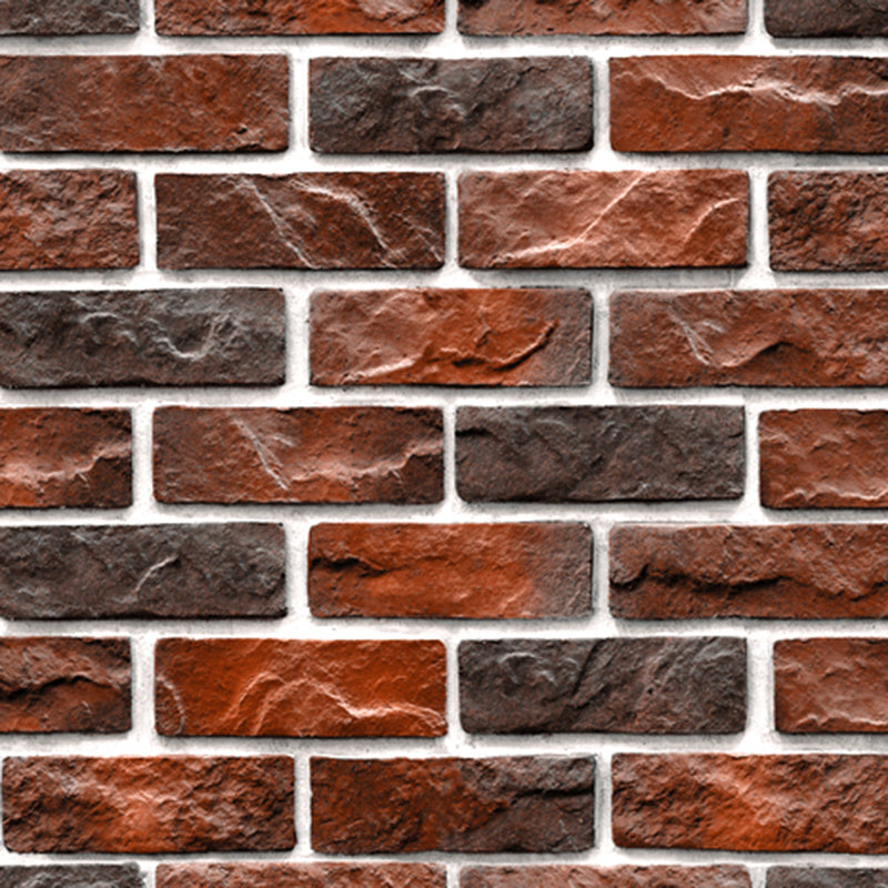 Brick Printing Wallpaper Roll Multi-Colored Industrial Wall Covering for Coffee Shop