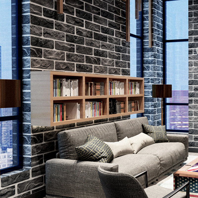 Brick Printing Wallpaper Roll Multi-Colored Industrial Wall Covering for Coffee Shop