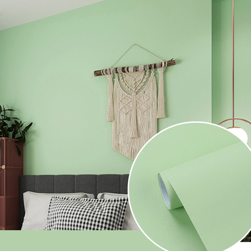 Effen gekleurd behangrol Peel and Paste Scandinavische woonkamer wanddecoratie, 5,8 vierkante meter