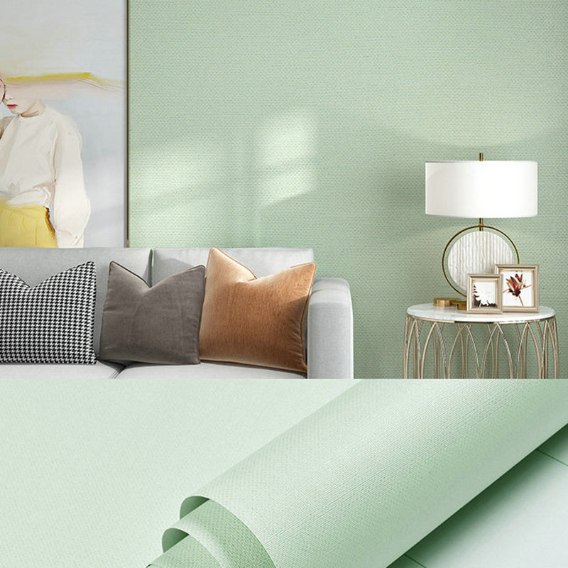 Pastel Color Plain Wallpaper Roll Self-Adhesive Minimalist Style Living Room Wall Decor