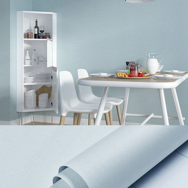 Pastel Color Plain Wallpaper Roll Self-Adhesive Minimalist Style Living Room Wall Decor