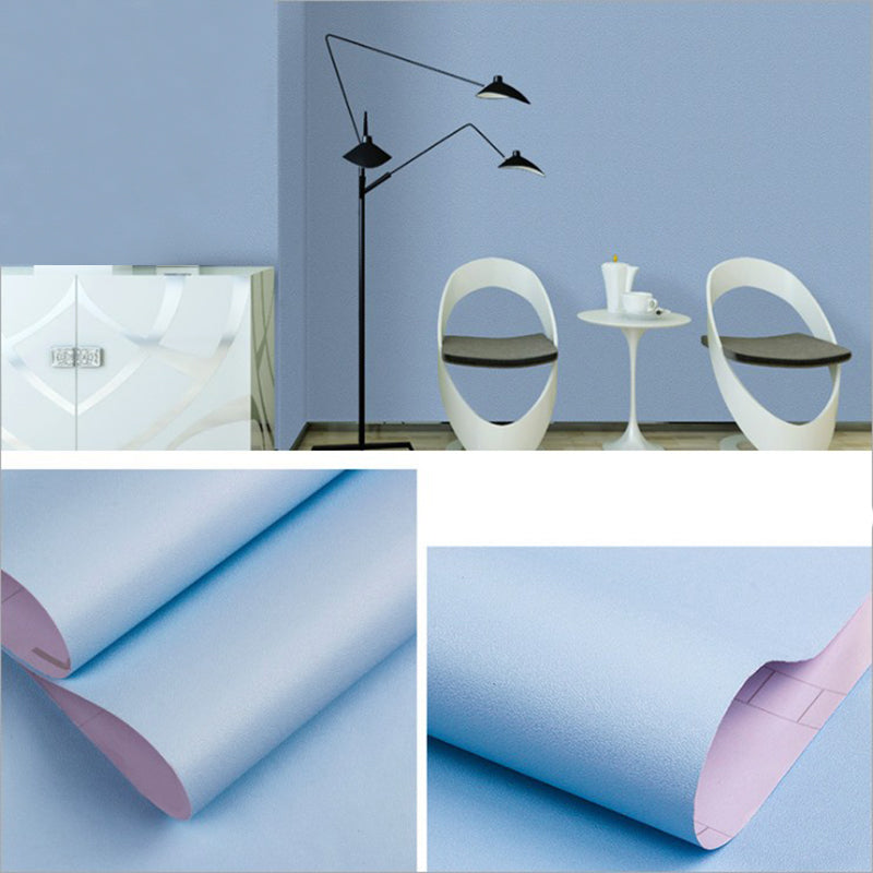 Peel and Stick Pure Color Wallpaper Roll Nordic Non-Woven Wall Decor, 33' L x 23.5" W
