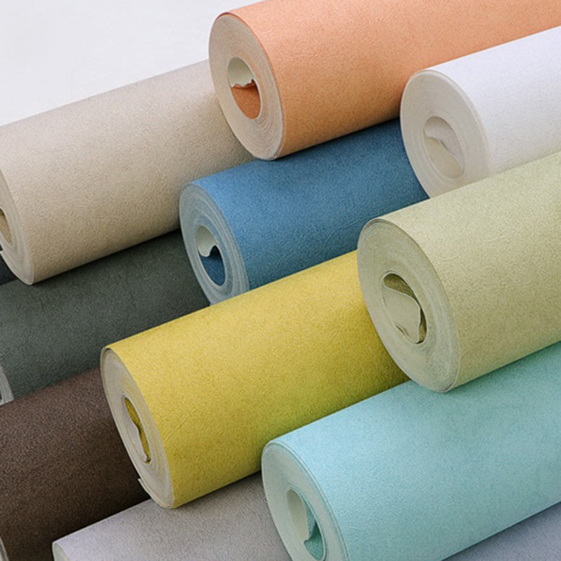 Scandinavian Style Wallpaper Roll Pure Patterned Non-Pasted Wall Decor, Soft Color
