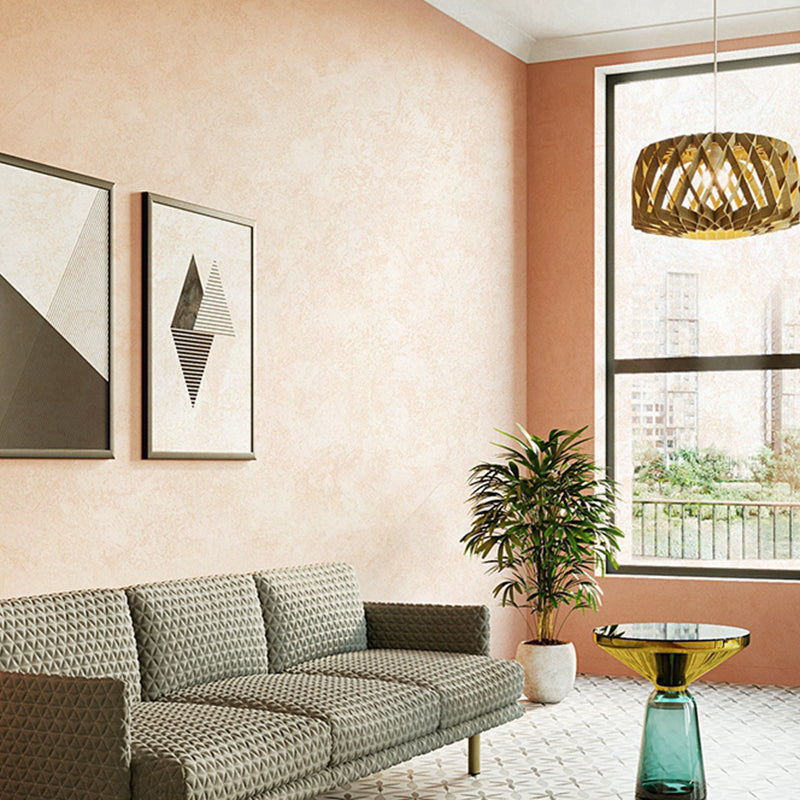 Scandinavian Style Wallpaper Roll Pure Patterned Non-Pasted Wall Decor, Soft Color