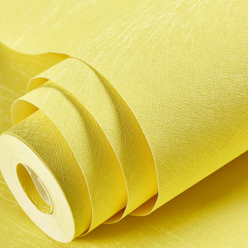 Solid Color Patterned Wallpaper Roll Soft Color Textured Non-Pasted Wall Covering