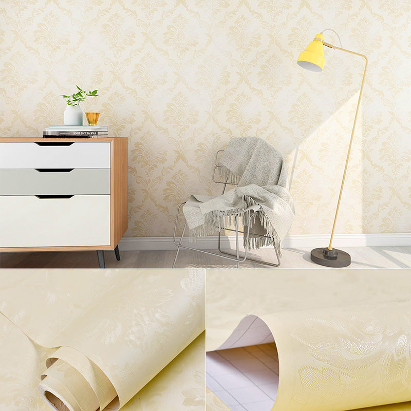 Simple Multi Colored PVC Wallpaper Roll Textured Plain Patterned Self-Adhesive Wall Decor