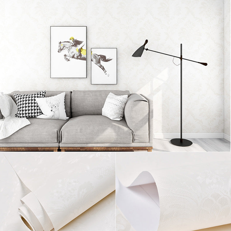 Simple Multi Colored PVC Wallpaper Roll Textured Plain Patterned Self-Adhesive Wall Decor