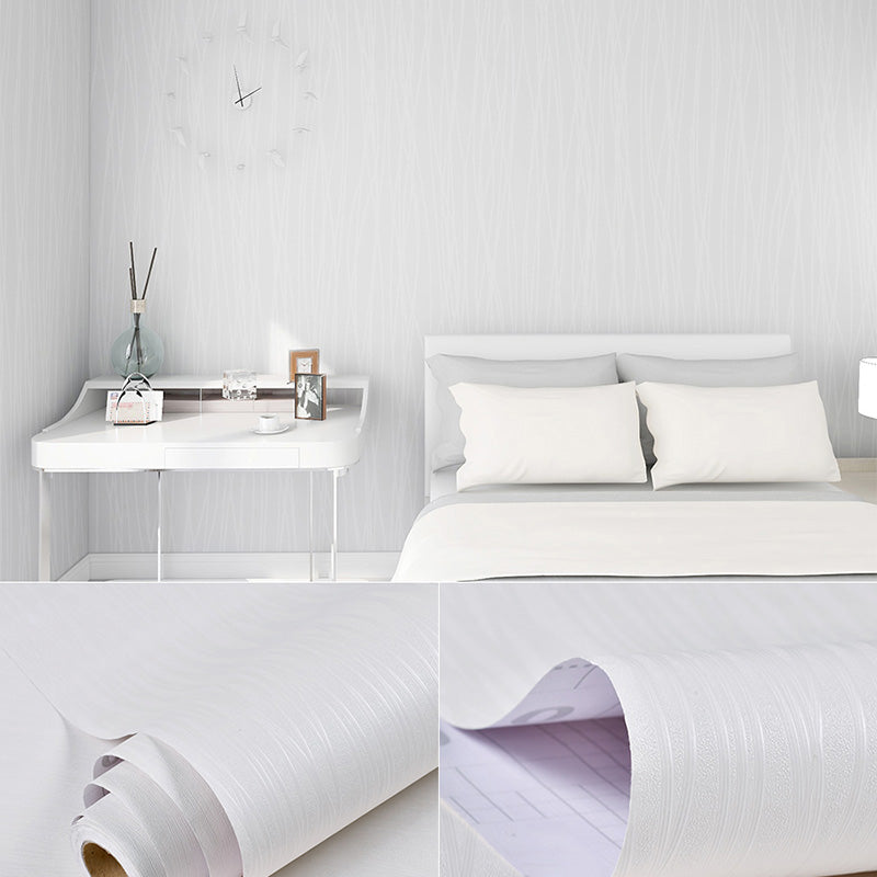 Simple Multi Colored PVC Wallpaper Roll Textured Plain Patterned Self-Adhesive Wall Decor
