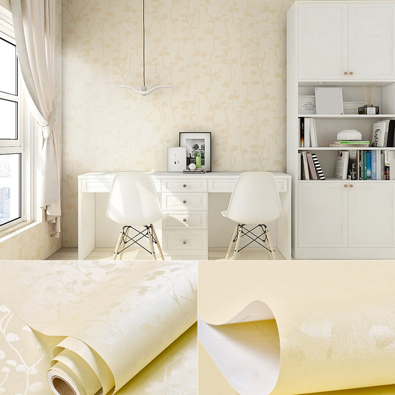 Simple Multi Colored PVC Wallpaper Roll Textured Plain Patterned Self-Adhesive Wall Decor