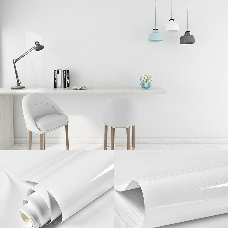 Simple Multi Colored PVC Wallpaper Roll Textured Plain Patterned Self-Adhesive Wall Decor