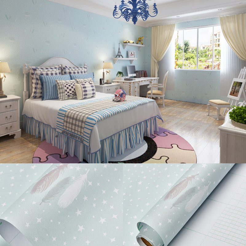 Stick Wallpaper Roll Pastel Color Vinyl Textured Solid Color Nordic Style Wall Art