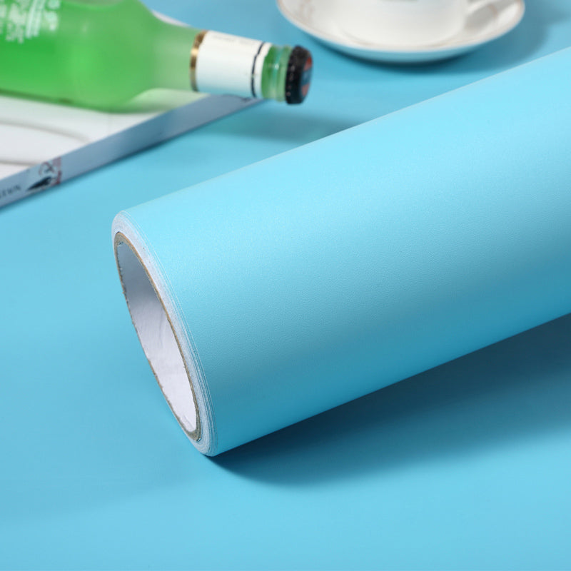 Scandinavian Wallpaper Roll Solid-Colored Self Stick Wall Covering, Multi-Colored