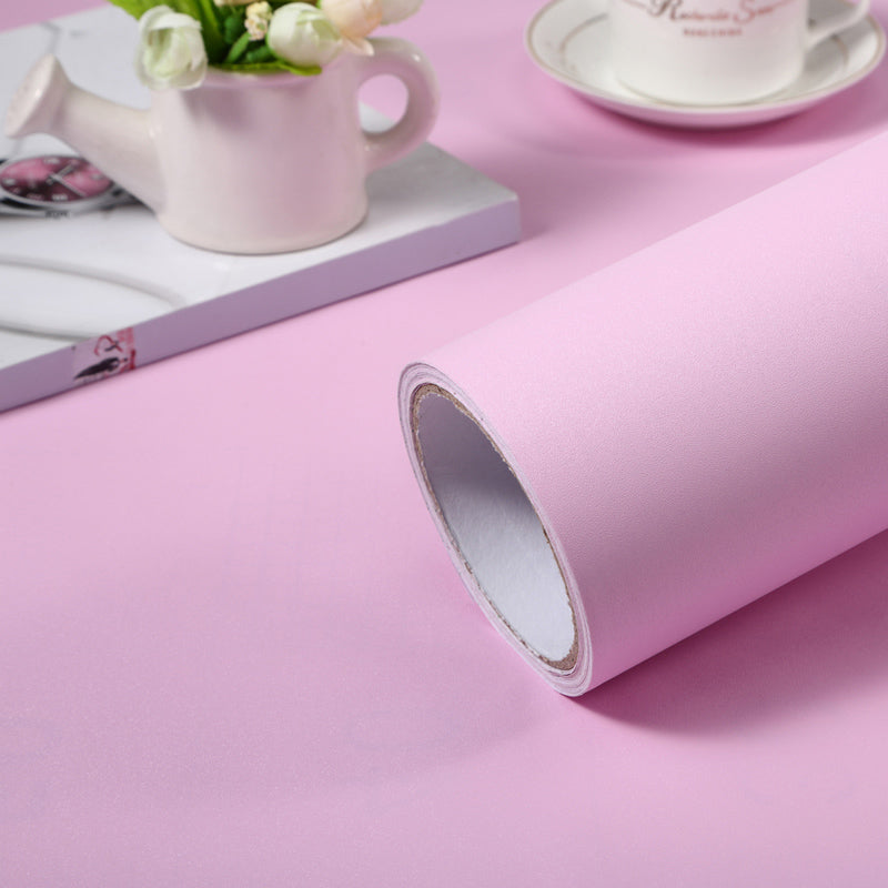 Scandinavian Wallpaper Roll Solid-Colored Self Stick Wall Covering, Multi-Colored