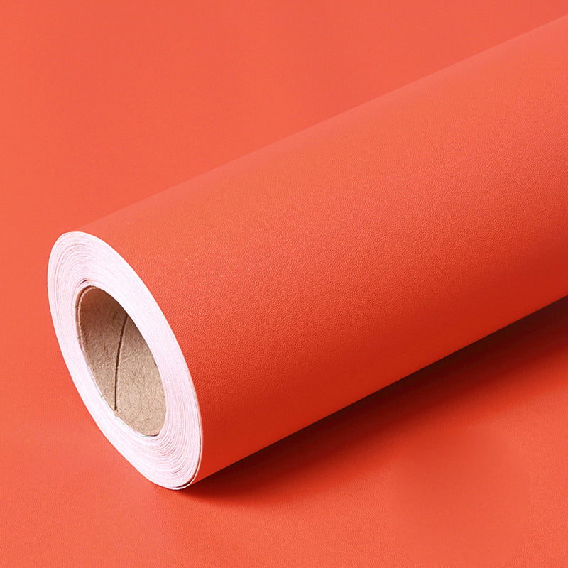 Scandinavian Wallpaper Roll Solid-Colored Self Stick Wall Covering, Multi-Colored