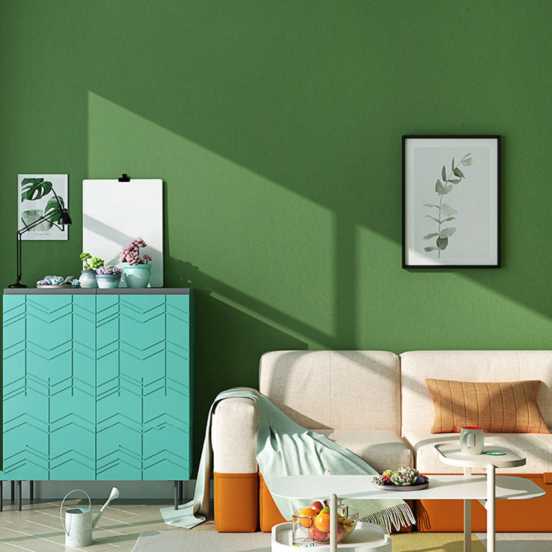 Scandinavian Solid-Colored Wallpaper Roll Living Room 31' L x 20.5" W Wall Art, Pastel Color