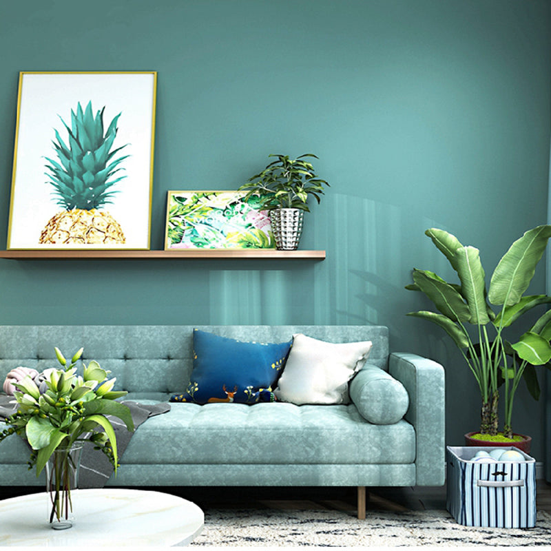 Multi Color Pure Color Patterned Wallpaper Roll Unpasted Wall Covering for Living Room