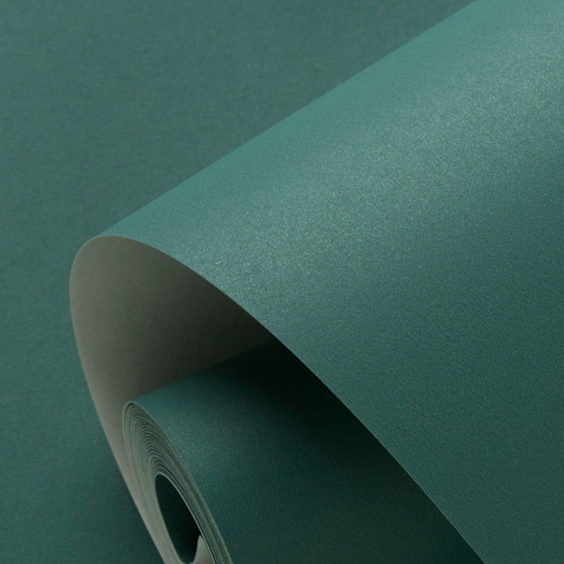 Minimalist Style Wallpaper Roll Pastel Color Plain Wall Covering, 33' L x 20.5" W