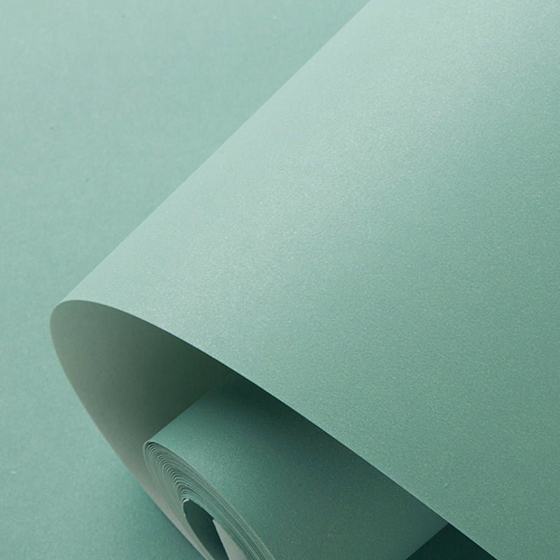 Minimalist Style Wallpaper Roll Pastel Color Plain Wall Covering, 33' L x 20.5" W