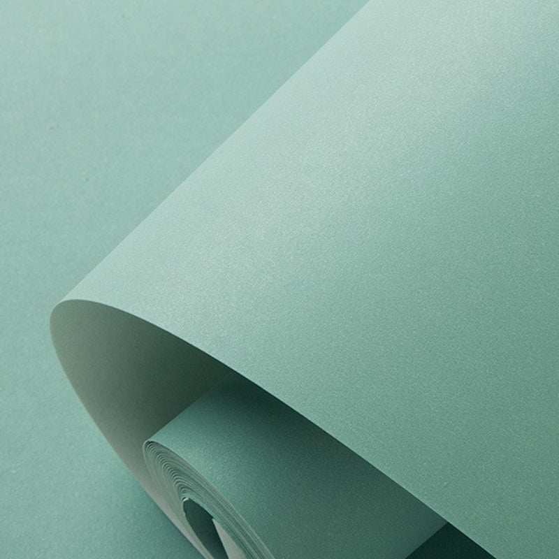 Solid Color Pattern Wallpaper Roll Unpasted Simple Style Bedroom Wall Art, 54.2-sq ft