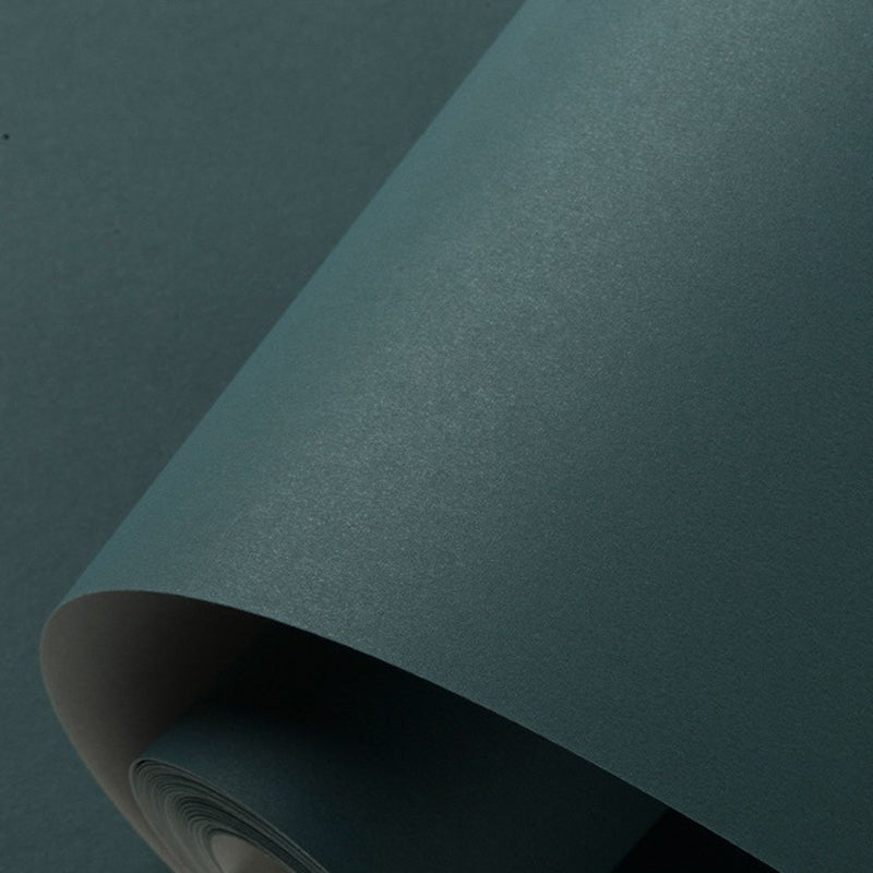 Solid Color Pattern Wallpaper Roll Unpasted Simple Style Bedroom Wall Art, 54.2-sq ft