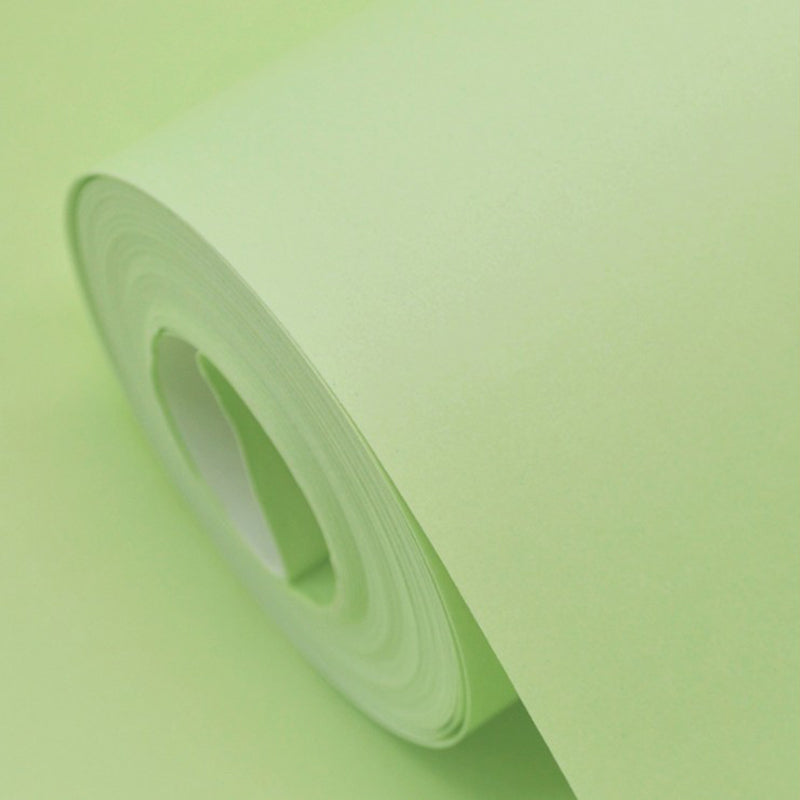 Solid Color Pattern Wallpaper Roll Unpasted Simple Style Bedroom Wall Art, 54.2-sq ft