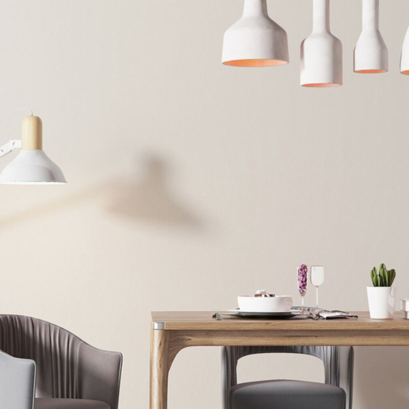 Unpasted Wallpaper Roll Soft Color Non-Woven Cloth Textured Plain Nordic Wall Art