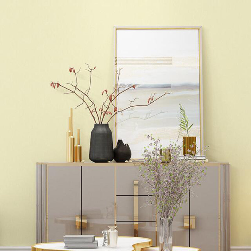 Unpasted Wallpaper Roll Soft Color Non-Woven Cloth Textured Plain Nordic Wall Art