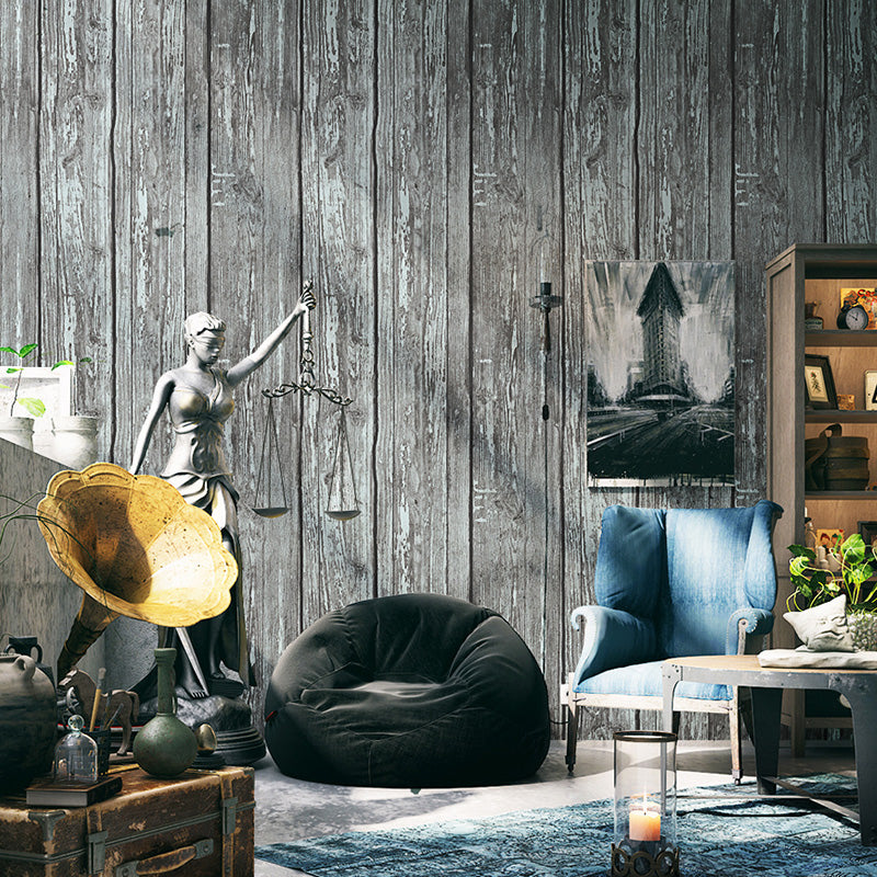 Wood Printing Wallpaper Roll Multiple Colors Industrial Wall Decor for Living Room