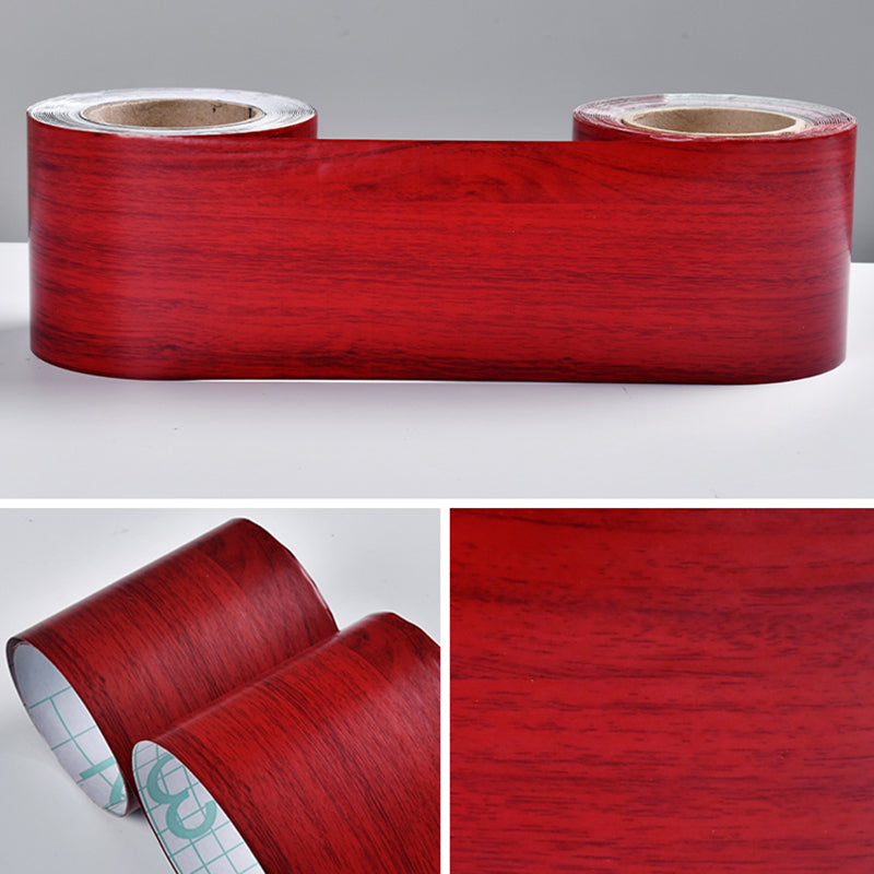 Industrial Wallpaper Border Wood Printing Stick on Wall Covering, Multiple Colors