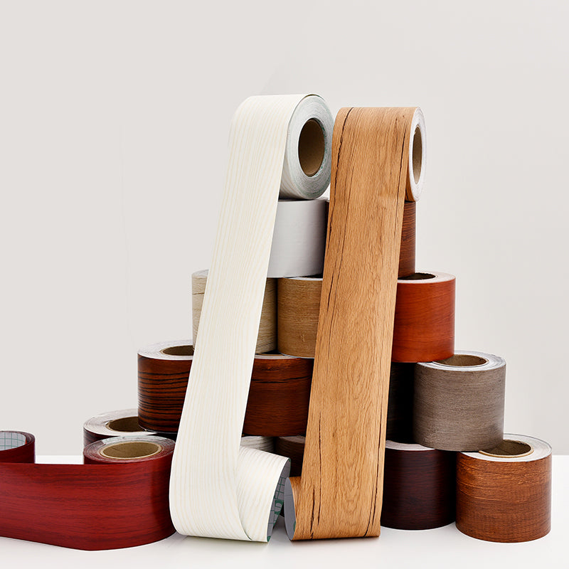 Industrial Wallpaper Border Wood Printing Stick on Wall Covering, Multiple Colors