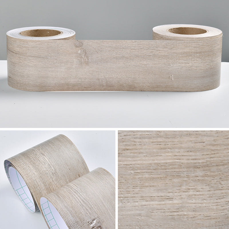 Industrial Wallpaper Border Wood Printing Stick on Wall Covering, Multiple Colors