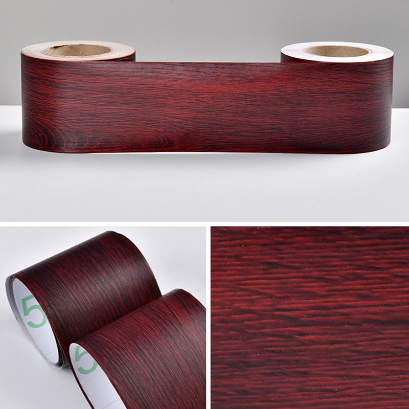 Industrial Wallpaper Border Wood Printing Stick on Wall Covering, Multiple Colors