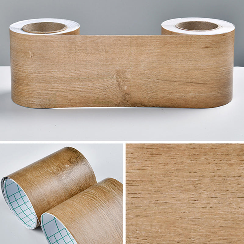 Industrial Wallpaper Border Wood Printing Stick on Wall Covering, Multiple Colors