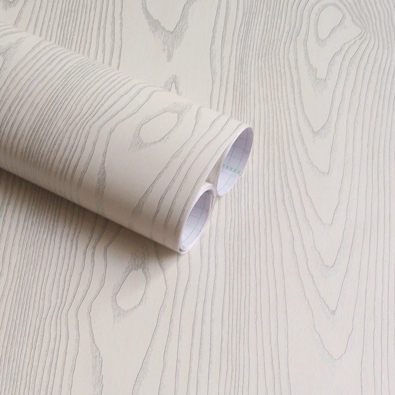 Faux Wood Wallpaper Roll Peel and Paste Industrial Living Room Wall Decor, 6.5 sq-ft