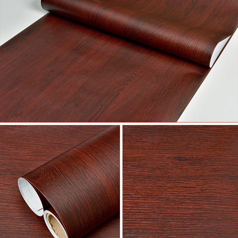 Multi-Color Reclaimed Wood Wallpaper Roll Peel and Stick Industrial Living Room Wall Art