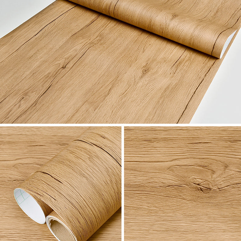 Multi-Color Reclaimed Wood Wallpaper Roll Peel and Stick Industrial Living Room Wall Art