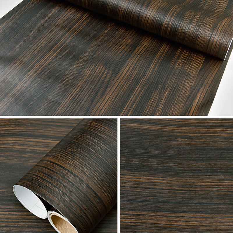 Multi-Color Reclaimed Wood Wallpaper Roll Peel and Stick Industrial Living Room Wall Art