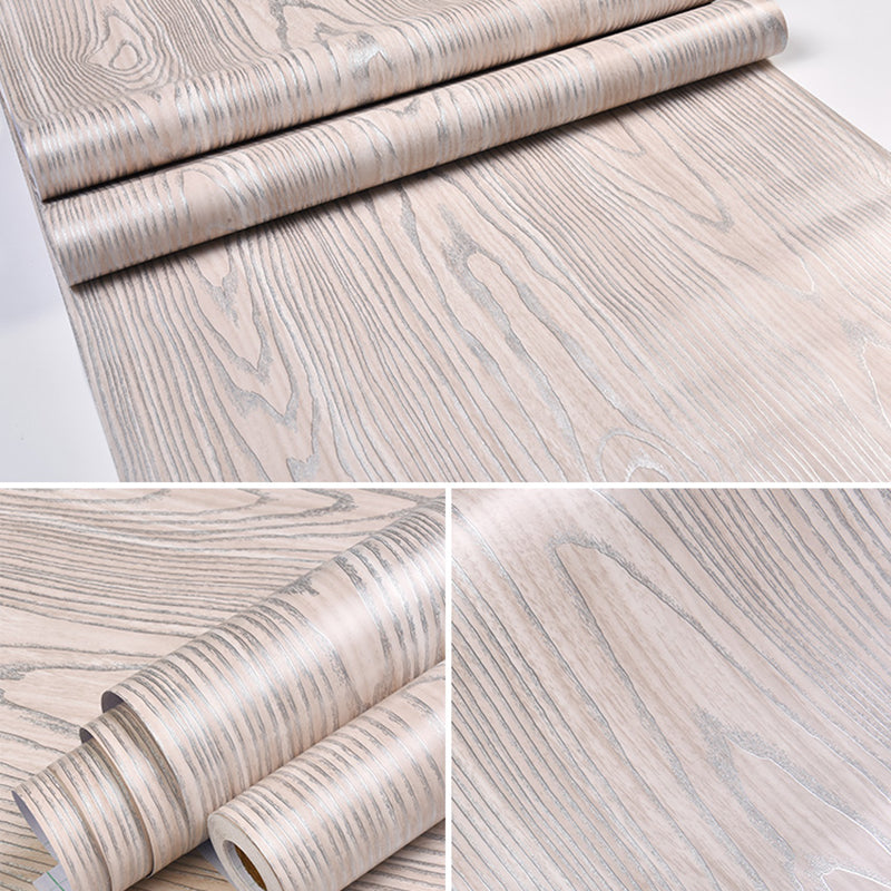 Multi-Color Reclaimed Wood Wallpaper Roll Peel and Stick Industrial Living Room Wall Art