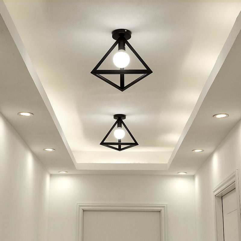 METAL TRIGUGULE SEMI BUSH Light Industrial Industrial 1 Head Gang Flush Mount Deckenbehandlung