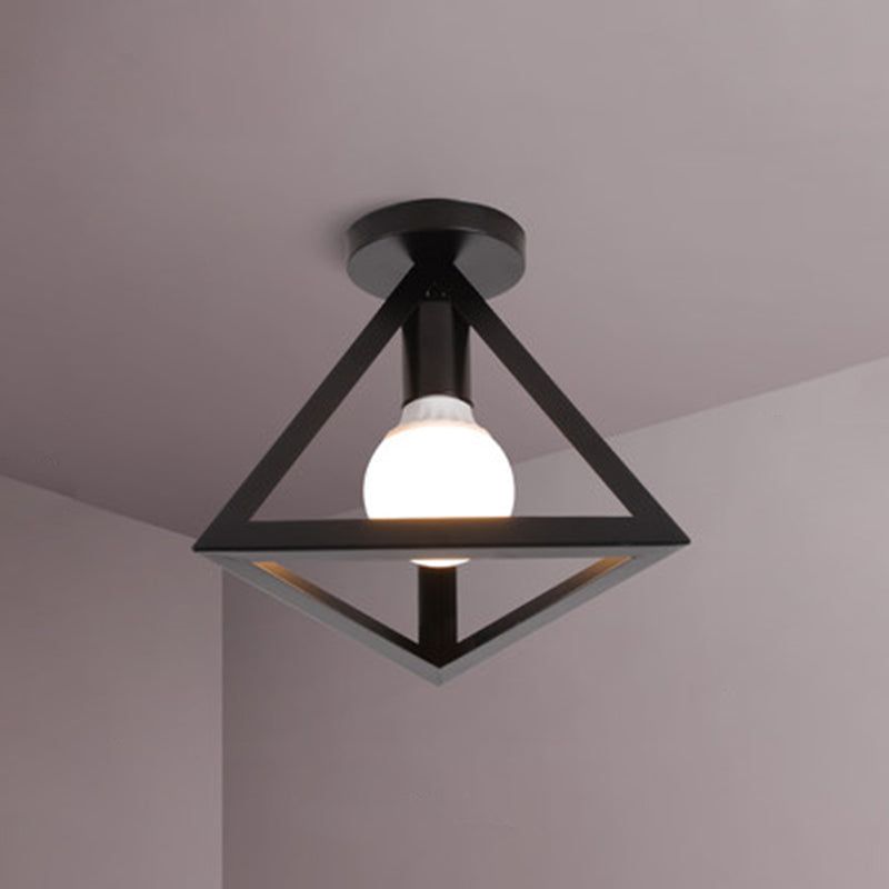 METAL TRIGUGULE SEMI BUSH Light Industrial Industrial 1 Head Gang Flush Mount Deckenbehandlung