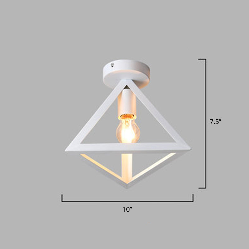 METAL TRIGUGULE SEMI BUSH Light Industrial Industrial 1 Head Gang Flush Mount Deckenbehandlung