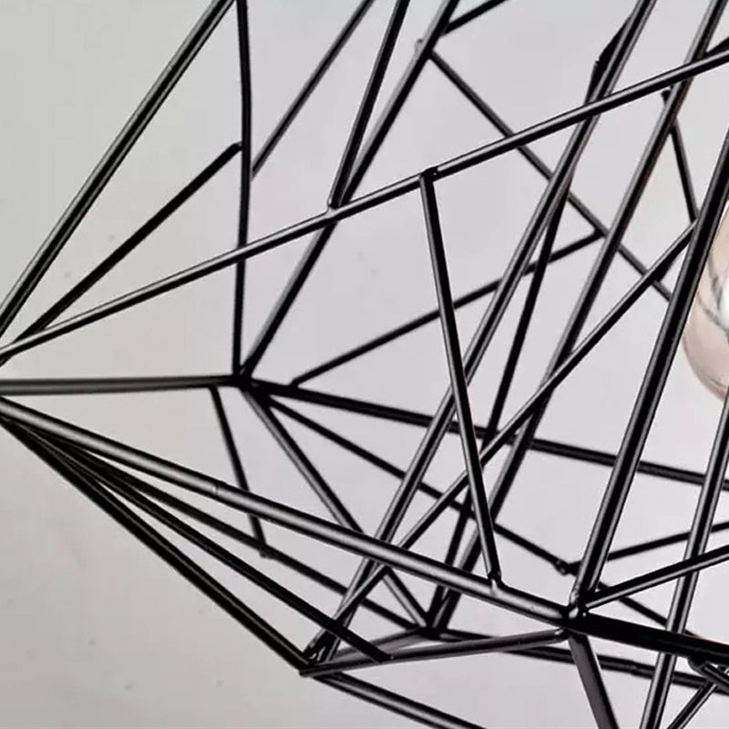 LOFT WIRE CAGE HANGENDE VERLICHTING 1 kop metalen plafond suspensielamp in het zwart voor restaurant