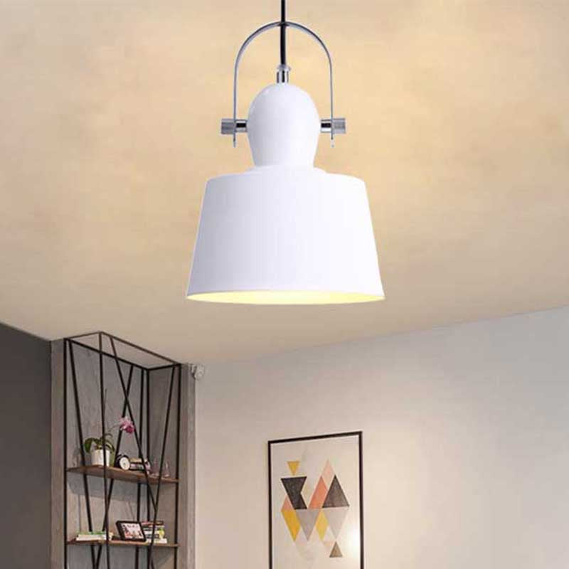Upside and Down Trifle Bowl Metal Ceiling Pendant Lamp Minimalist 1 Light Black/White/Yellow Hanging Lighting